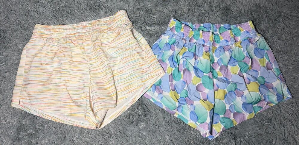 DSG Running Shorts Girls Green XL 16 Athletic Shorts New 2 Pairs Summer Colors
